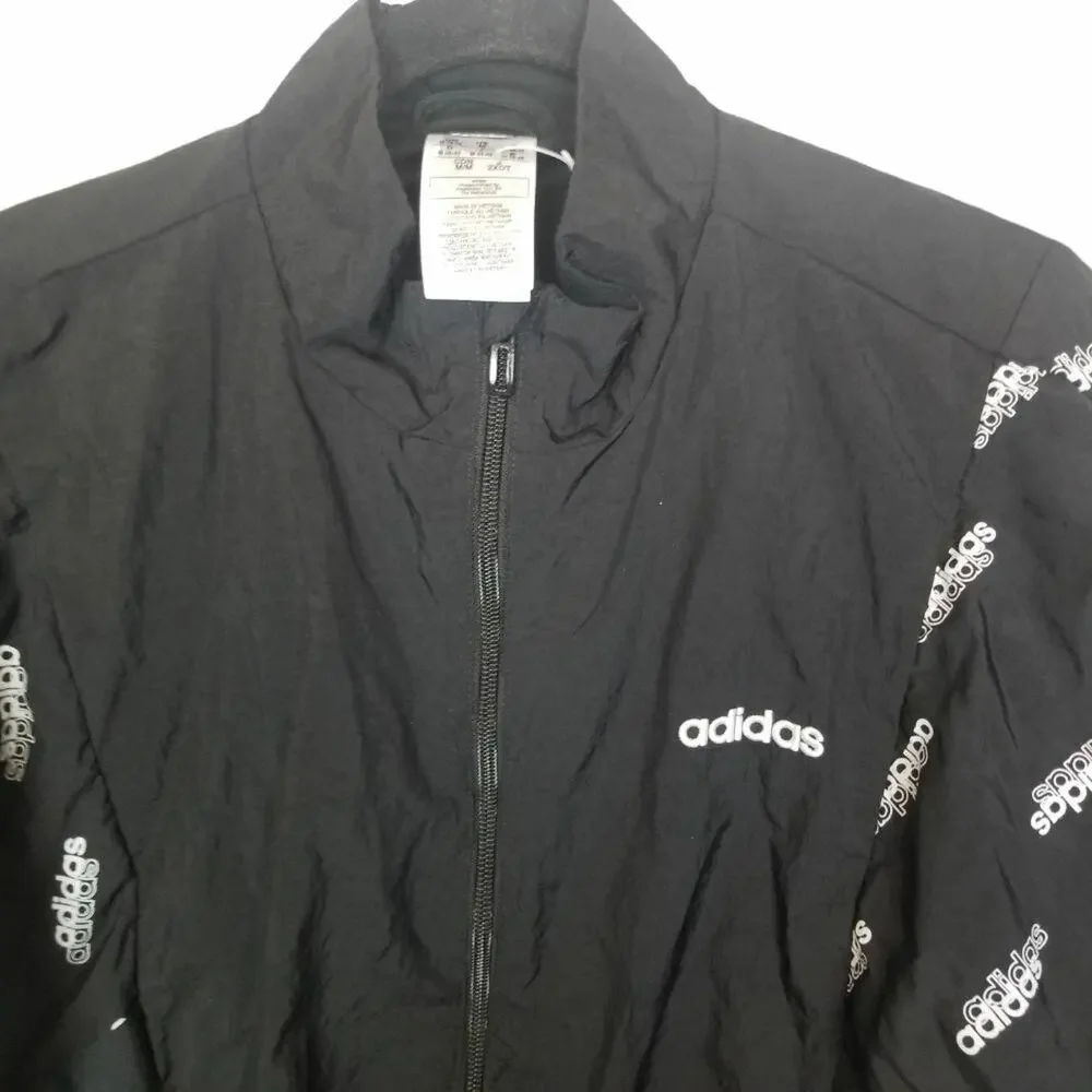 Adidas Womens Full Zip Track Jacket Size M Sporty Athletic Activewear Wicking